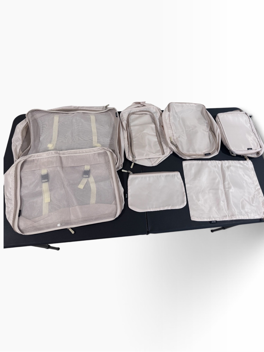 NWOT Bagail Packable Travel Packing Cubes Set - Light Beige